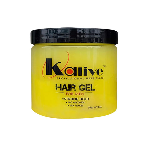 KALIVE Men's Hair Styling Gel - 16 oz Strong-Hold Light Shine, Fresh Scent, No Flaking or Alcohol