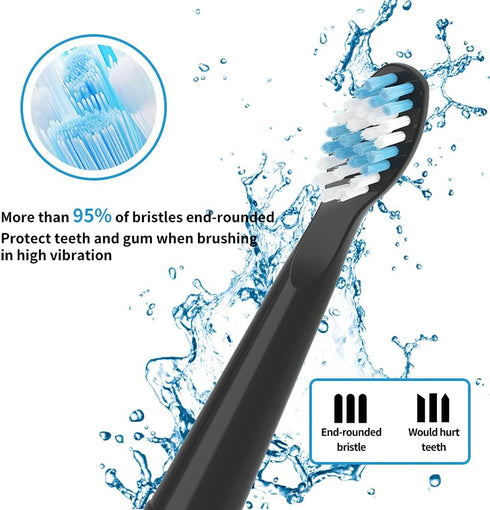 Mullburry FW-507/FW-508/2011/959/917/551, D1/D3/D7/D8,W (6 Pack Replacement Toothbrush Heads Compatible with fairywill