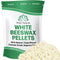 White Beeswax Pellets 8 oz, Pure Natural Cosmetic Grade Bees Wax Pastilles, Great for DIY Lip Balms, Lotions