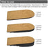 Adjustable Leg Length Discrepancy Heel Lifts Inserts Insoles - Pack of 2 (5 Layer Brown, Large)