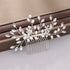 Wedding Hair Comb, Pearl Bride Headpieces Rhinestone Bridal Hair Jewelry Side Accessories for Women and Girls