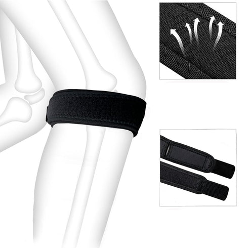 Knee Compression Strap for Pain Relief, Patella Tendon Stabilizer for Exercise, Support Band for Running Hiking
