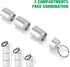 Opret Keychain Pill Holder, Waterproof Small Metal Pill Case with 3 Compartments for Travel (Silver)