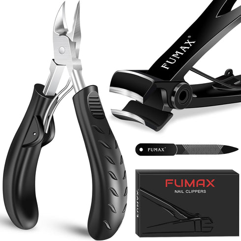 Nail Clippers for Men, Heavy Duty Toenail Clippers for Seniors with 15mm Wide Jaw Opening for Ingrown Nails