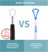 4 Pieces Stainless Steel Tongue Scrapers, Oral Cleaning Brushes for Bad Breath