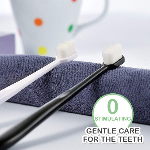 EasyHonor Extra Toothbrush for Sensitive Gums, Micro Fur Manual Toothbrush with 20000 Soft Floss Bristles, 6 Pack