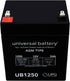 Universal UB1250 D5741 SLA Battery, 12V/5AH .187 Tt