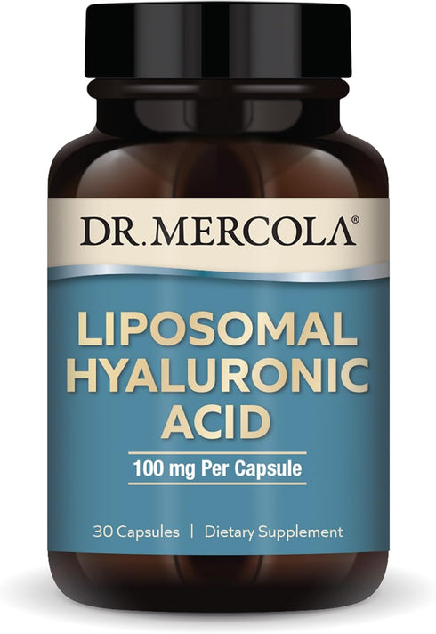 Dr. Mercola Liposomal Hyaluronic Acid, 30 Servings, 100mg Per Capsule - Dietary Supplement for Skin Appearance