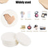 50 Pieces White Round Makeup Sponge, Facial Powder Puff Cosmetic Blender for All Skin Types, Wet and Dry Dual Use