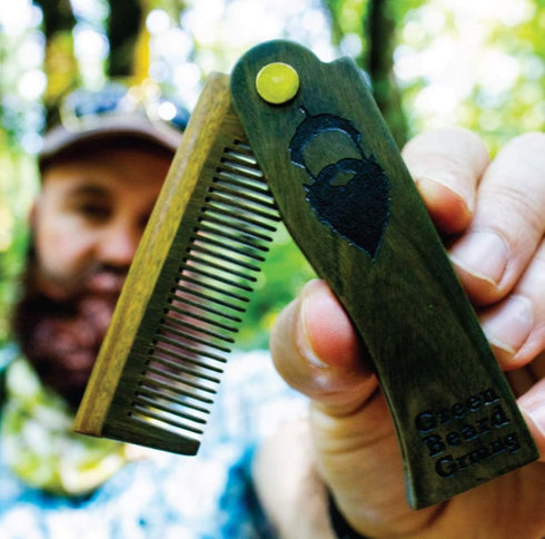 Tree-mendous Sandalwood Folding Comb, Durable Pocket Combs that Plant Trees by Green Beard Grooming