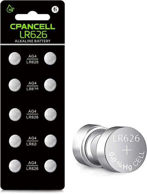 SR626SW Watch Battery, 376 377 LR626 AG4, 1.5V, 10 Count