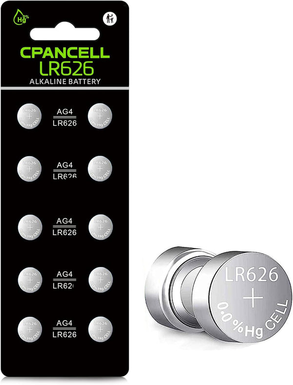 SR626SW Watch Battery, 376 377 LR626 AG4, 1.5V, 10 Count