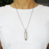 Small Pill Box Titanium Pill Fob Necklace, Mini Waterproof Keychain Holder for Men & Women (TC02 Bullet Pendant)