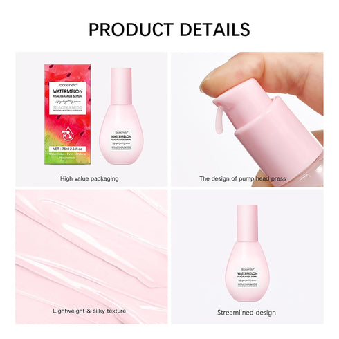 Watermelon Niacinamide Highlighting Serum, Illuminating Makeup Primer & Facial Serum, Moisturizing, 75ml