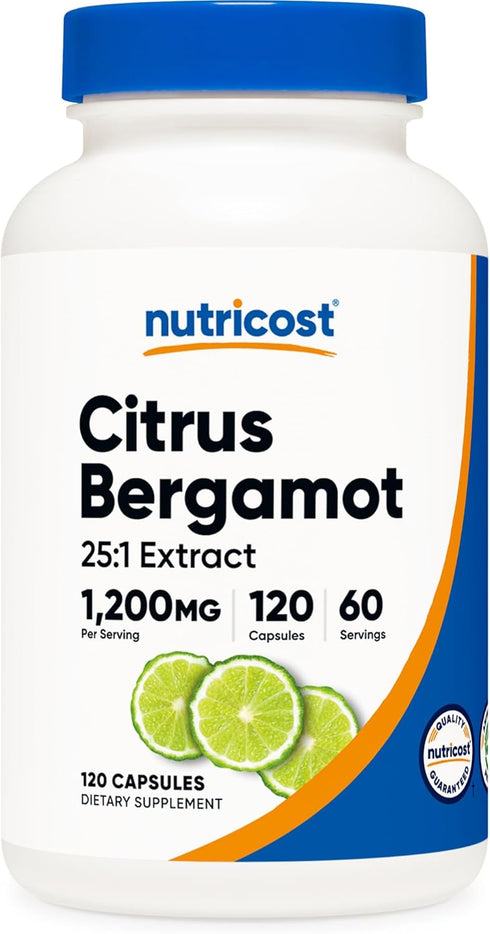 Nutricost Citrus Bergamot Capsules, 1,200mg, 120 Capsules - 25:1 Bergamot Extract, Vegan & Non-GMO