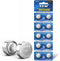 YKM 10 Pack LR44 Batteries AG13 L1154f A76 357/303 L1154 L1154c LR44h 1.5V