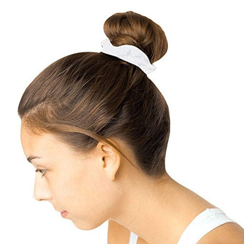 Pack of 12 Cotton Hair Scrunchies - Solid Color Ponytail Holders for Girls (Black)