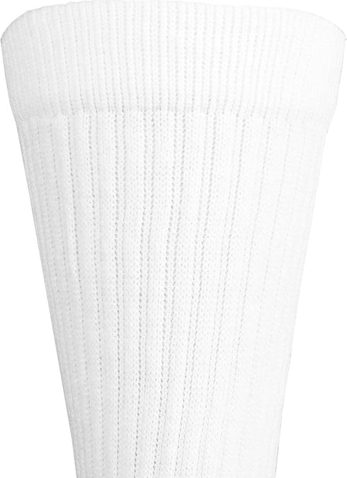 Truform Compression Socks, Men's Crew Length, 15-20 mmHg, White, Small, Pack of 2