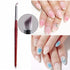 JERCLITY 5pcs Nail Gradient Brush Set with Red Wooden Handle, Nail Drawing Brush UV Gel Design Builder Painting Pen
