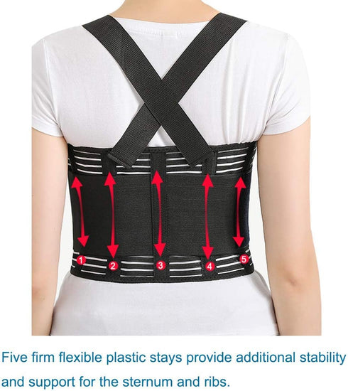 Rib and Chest Support Brace by Solmyr, Breathable Belt for Sore or Bruised Ribs Support (L/XL)