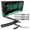 Tomb45 Triple Cartridge Razor Holder, Disposable Razor Safety Handle for Barbers, 100% Metal Grip & 3 Adjustable Blade