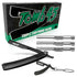 Tomb45 Triple Cartridge Razor Holder, Disposable Razor Safety Handle for Barbers, 100% Metal Grip & 3 Adjustable Blade