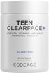 Codeage Teen Clearface Supplement, 60 Capsules, Vitamins A, C, D3, E, Probiotics for Oily Skin & Pimples