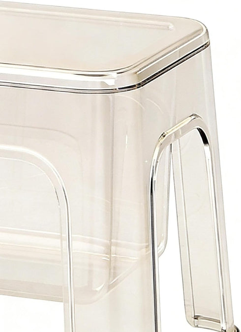 Generic 1000g Stool for Shower - Clear Bathrooms Chair with Storage, PET Resin Waterproof Bench, Transparent Heavy Duty