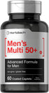 Horbaeach Men's Multivitamin 50 Plus | 60 Caplets | Non-GMO & Gluten Free Supplement