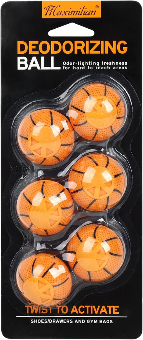 MAXIMILIAN Professional Shoe Deodorizer Balls, Odor-Fighting Freshener for Sneakers, Wardrobe, Bags