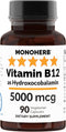 Hydroxo B12 Vitamin 5000mcg - Hydroxocobalamin, Hydroxy B12 Supplement