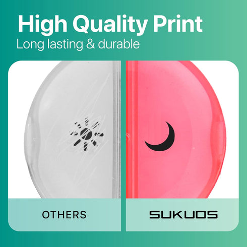 Sukuos Large Weekly Pill Organizer, 2 Times a Day Daily Pill Box 7 Day Easy to Open with Double Protection, AM PM (Blue)