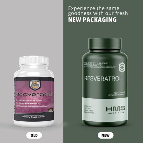 Resveratrol 1400mg - 120 Capsules High Potency Trans-Resveratrol for Cellular Health