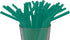 Made in USA Pack of 250 Flexible Disposable Plastic Drinking Straws (8.25" X 0.23", Green)