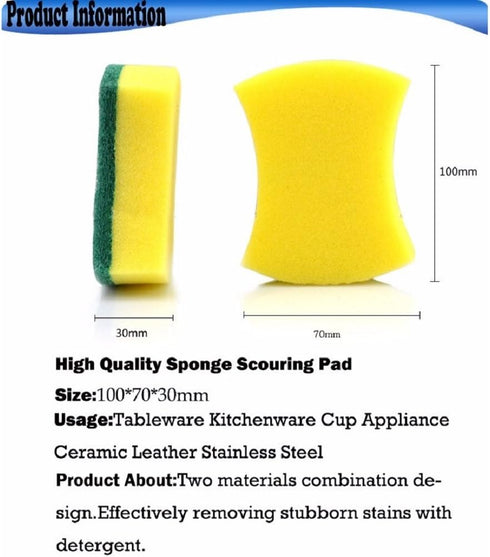 Sponge(Pack 24) Kitchen Cleaning Sponge,Eco Non-scratch for Dish,Scrub