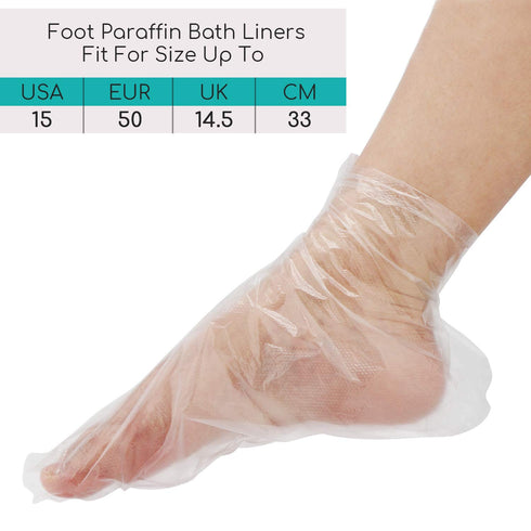 Segbeauty Paraffin Wax Liners, 200pcs Larger Thicker Plastic Hand and Foot Bags for Wax Treatment