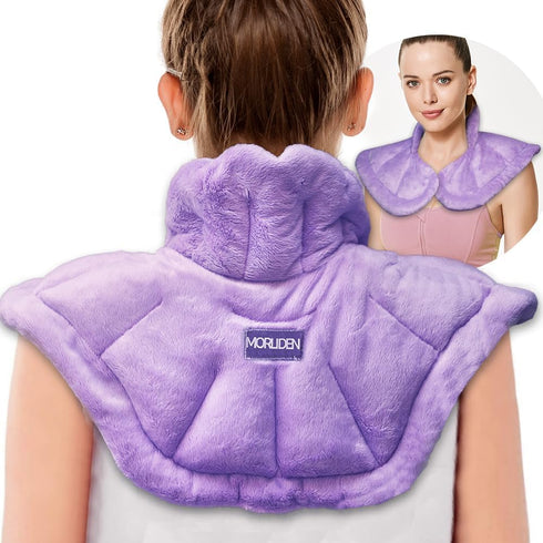 Microwavable Heated Neck Wrap Warmer, Weighted Heating Pad for Neck and Shoulders