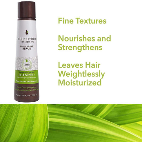 Macadamia Professional Hair Care Shampoo - 10 Fl Oz, Sulfate & Paraben Free, Repair Hair with Sheer Pecan