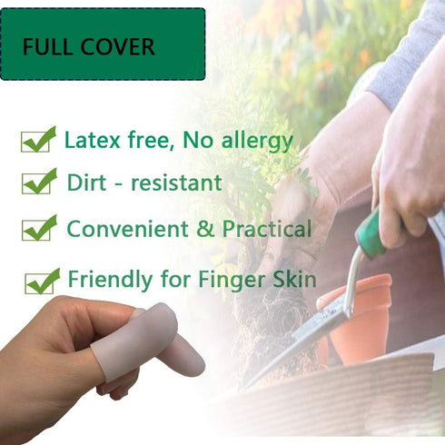 Gel Finger Protectors - Silicone Fingertips Caps for Finger Pain Relief, Trigger Finger, Arthritis (Medium)