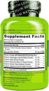 NATURELO Vegan Zinc Immune Support Capsules, Whole Food Complex with Vitamin C, 120 Capsules