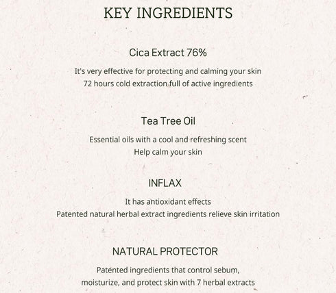 THE PLANT BASE AC Clear Moisture Cica Cream, 100ml / 3.38 Fl oz | Korean Skincare, Centella asiatica 76%