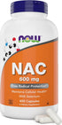Now NAC 600 mg - 400 Veg Capsules, N-Acetyl Cysteine with Selenium