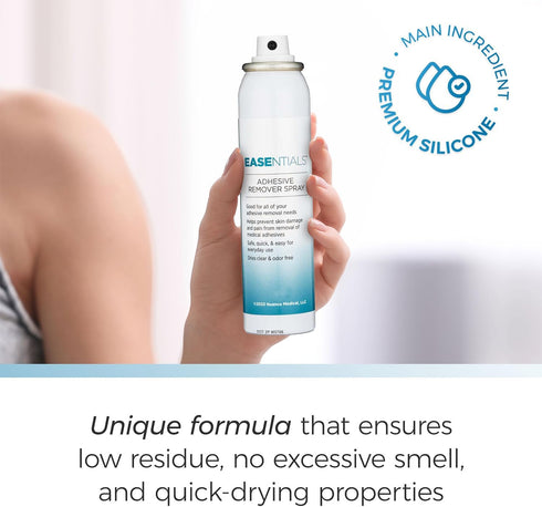 Skin-Friendly No Sting Adhesive Remover Spray, 50 ml (2 Pack), Ideal for Ostomy Patients, Sensitive Skin, Quick Dry