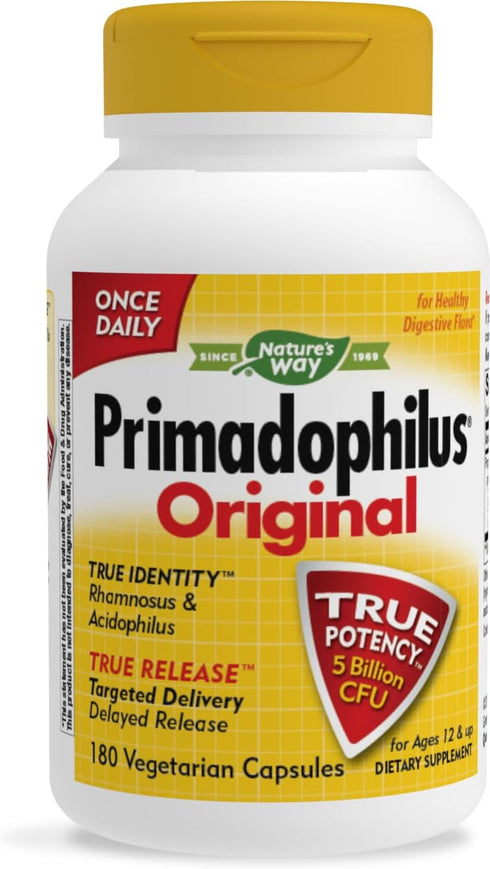Nature's Way Primadophilus Original, 5 Billion, 180 Capsules for Digestive Health