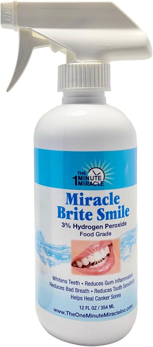 Miracle Brite Smile with Food Grade Hydrogen Peroxide and Essential Oils -