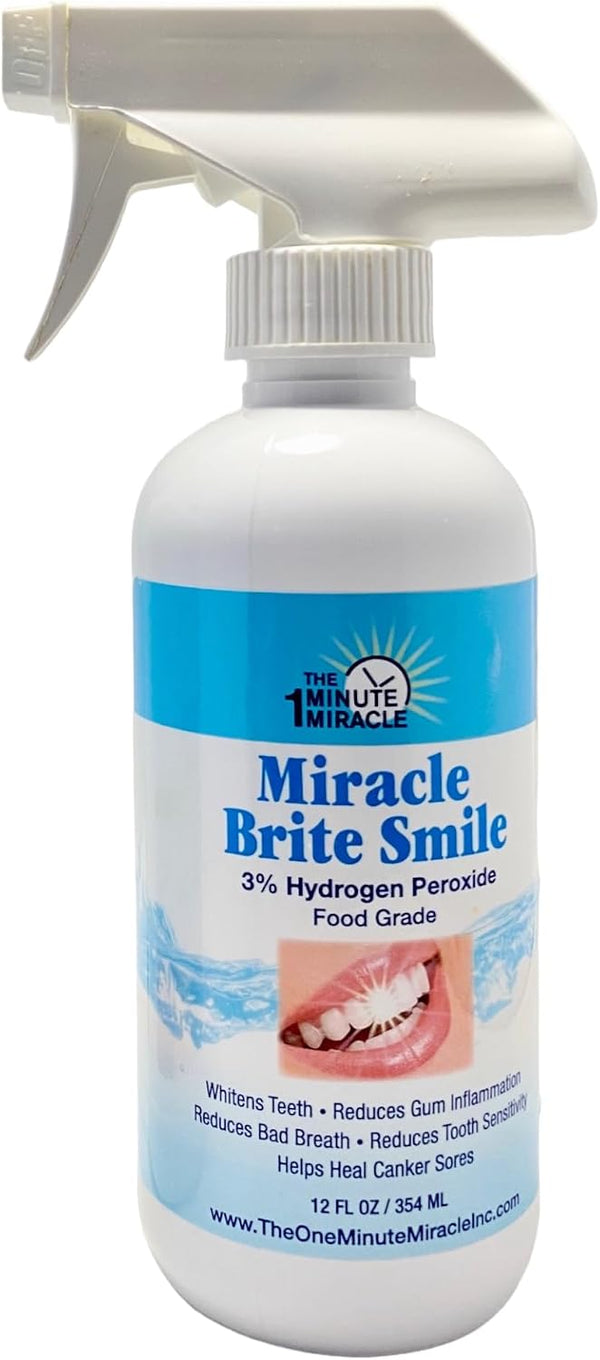 Miracle Brite Smile with Food Grade Hydrogen Peroxide and Essential Oils -
