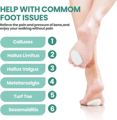 Welnove Metatarsal Foot Pads for Pain Relief - 20 Pieces Ball of Foot Cushion for Men & Women, 1/4" Thick Adhesive Foam