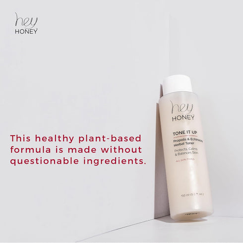 Hey Honey Skincare Tone It Up Propolis & Echinacea Herbal Face Toner | 3-in-1 Moisturizing, Soothes & Protects