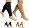 HealthyNees Footless 15-20 mmHg Zipper Compression Leg Calf Shin Sleeve 2 Pairs (Mix