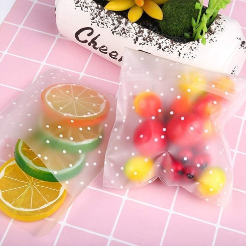 Self Adhesive Cookie Cellophane Treat Bags 5.5x5.5 Inches, 100 Pcs Resealable Plastic Packaging with Thank You Labels